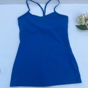 Lululemon Tank Top Blue Gray Logo Sleeveless Pullover Tank Activewear Sports 8
